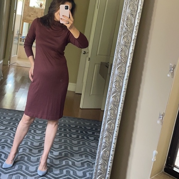 Club Monaco | Dresses | Club Monaco Wine Color Turtleneck Dress 5 | Poshmark